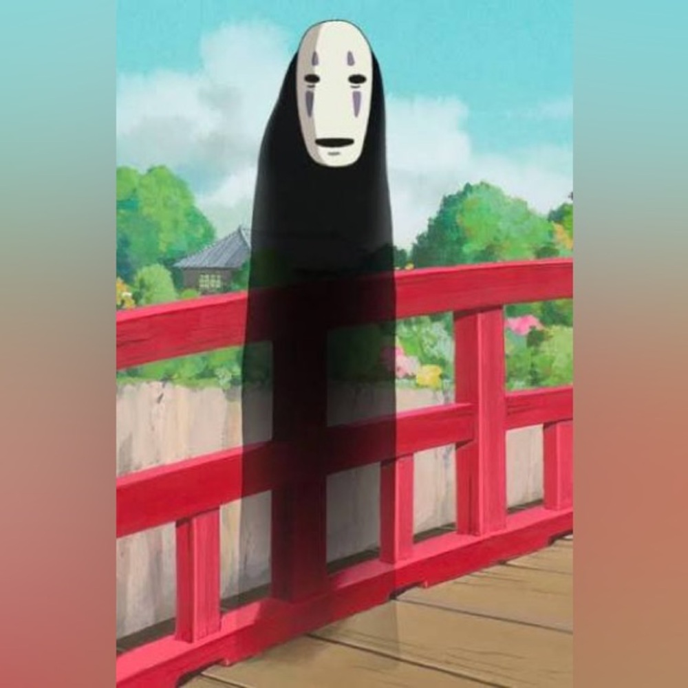 NEW Bag Charm No Face Spirited Away Keychain Black White Miyazaki - Picture 7 of 7